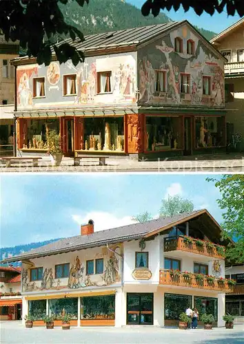 AK / Ansichtskarte Oberammergau Holzbildhauer Heinzeller Fassadenmalerei Kat. Oberammergau