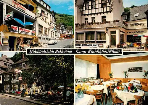 AK / Ansichtskarte Bornhofen Kamp Hotelbetriebe Schreiner Restaurant Cafe Kat. Kamp Bornhofen