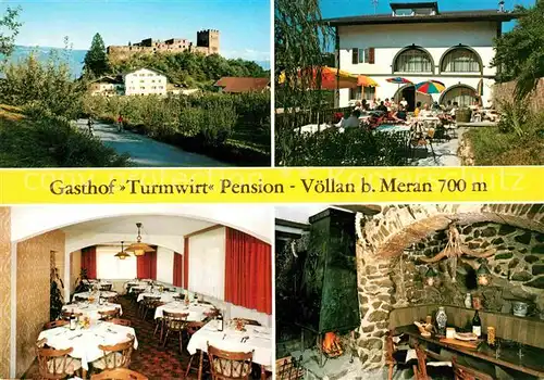 AK / Ansichtskarte Voellan Lana Meran Gasthof Turmwirt Pension Schloss