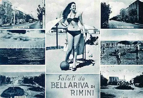 AK / Ansichtskarte Bellariva di Rimini  Viale Regina Elena Hotel Costa d Oro La Rotonda Centro Spiaggia Badenixe