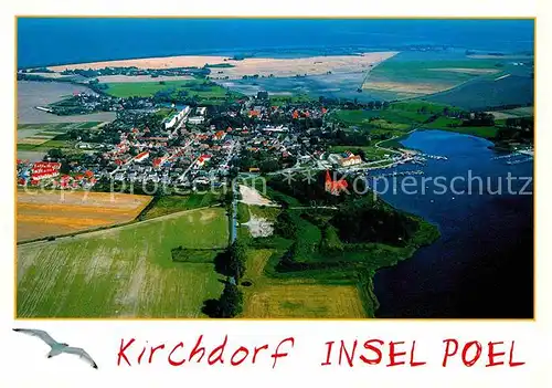 AK / Ansichtskarte Poel Insel Fliegeraufnahme Kirchdorf Kat. Insel Poel
