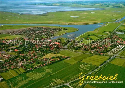 AK / Ansichtskarte Greetsiel Fliegeraufnahme Kat. Krummhoern