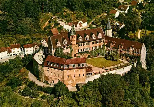 AK / Ansichtskarte Bensheim Bergstrasse Fliegeraufnahme Knappschafts Sanatorium Schloss Schoenberg Kat. Bensheim