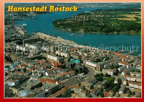 AK / Ansichtskarte Rostock Mecklenburg Vorpommern Fliegeraufnahme Kat. Rostock