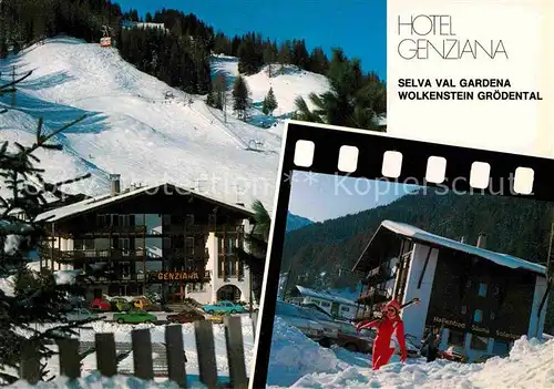AK / Ansichtskarte Selva Val Gardena Tirol Hotel Genziana Wolkenstein  Kat. Wolkenstein Groeden