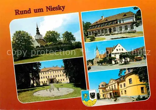 AK / Ansichtskarte Niesky Wehrkirche Schloss Markt Kat. Niesky