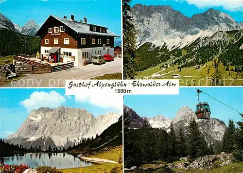 AK / Ansichtskarte Ehrwald Tirol Gasthof Alpengluehn Gondelbahn