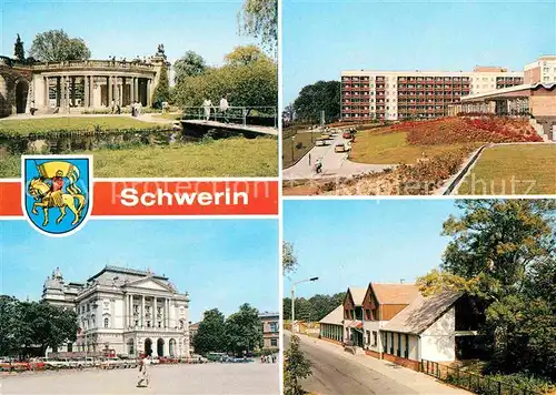 AK / Ansichtskarte Schwerin Mecklenburg Orangerie Erholungsheim Staatstheater Gaststaette Zur Faehre Kat. Schwerin