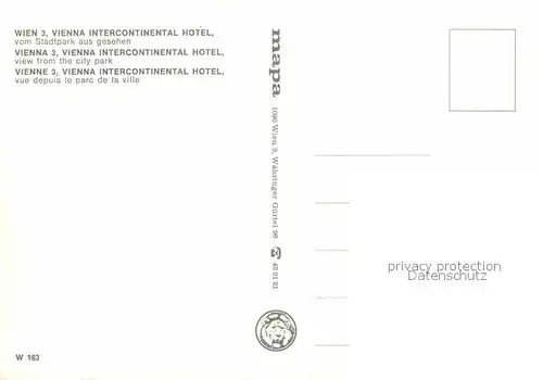 AK / Ansichtskarte Wien Intercontinental Hotel  Kat. Wien