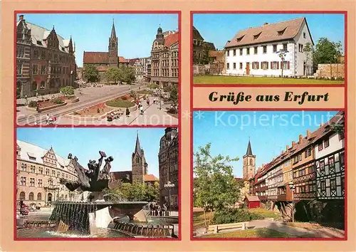 AK / Ansichtskarte Erfurt Anger Georgenburse Angerbrunnen Kraemerbruecke Kat. Erfurt