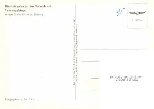 AK / Ansichtskarte Bischofshofen Salzach Fliegeraufnahme mit Tennengebirge