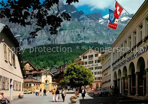 AK / Ansichtskarte Leukerbad Dorfplatz Kat. Loeche les Bains