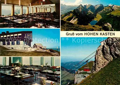 AK / Ansichtskarte Hoher Kasten Seilbahn Berghaus Kat. Appenzeller Alpen