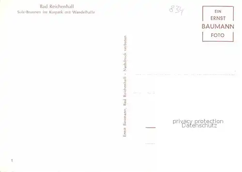 AK / Ansichtskarte Bad Reichenhall Sole Brunnen im Kurpark mit Wandelhalle Kat. Bad Reichenhall