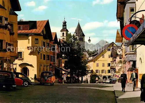 AK / Ansichtskarte Kitzbuehel Tirol Vorderstadt gegen Wilden Kaiser Kat. Kitzbuehel
