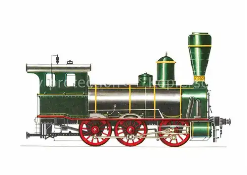 AK / Ansichtskarte Lokomotive Einheitslokomotive Russische Staatsbahn 1870 71 Kat. Eisenbahn