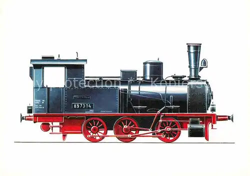 AK / Ansichtskarte Lokomotive Gueterzug Tenderlokomotive Baureihe 89  Kat. Eisenbahn