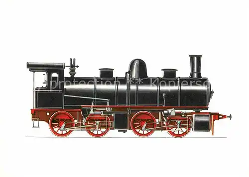 AK / Ansichtskarte Lokomotive Gueterzuglokomotive Badische Staatsbahn 1893  Kat. Eisenbahn