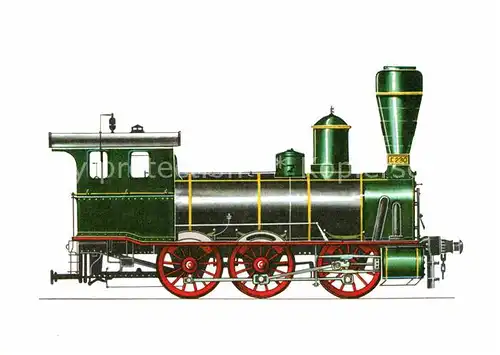 AK / Ansichtskarte Lokomotive Einheitslokomotive Staatsbahn Russland 1870 71  Kat. Eisenbahn