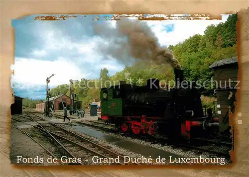 AK / Ansichtskarte Lokomotive Train 1900 Fonds de Gras Grand Duche de Luxembourg Kat. Eisenbahn