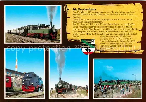 AK / Ansichtskarte Lokomotive Brockenbahn  Kat. Eisenbahn