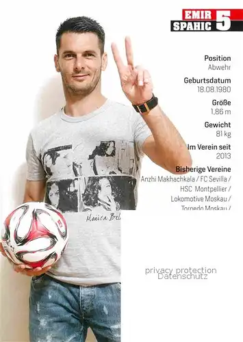 AK / Ansichtskarte Fussball Bayer Leverkusen Emir Spahic  Kat. Sport