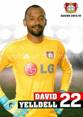 AK / Ansichtskarte Fussball Bayer Leverkusen David Yelldell Torwart Kat. Sport