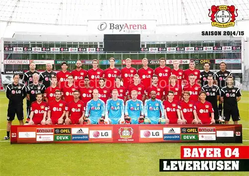 AK / Ansichtskarte Fussball Mannschaft Bayer 04 Leverkusen Saison 2014 15 Kat. Sport