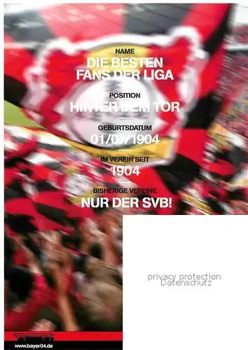 AK / Ansichtskarte Fussball Bayer 04 Leverkusen Fans  Kat. Sport