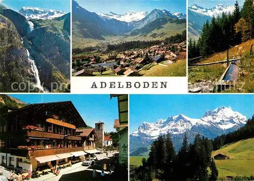 AK / Ansichtskarte Adelboden Ortspartien Wasserfall Berner Oberland Kat. Adelboden