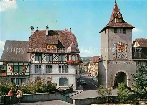 AK / Ansichtskarte Sempach LU Ortspartie mit Turm Kat. Sempach