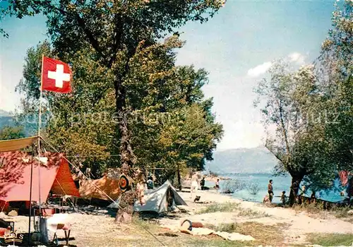 AK / Ansichtskarte Ascona TI Camping am Lago / Ascona /Bz. Locarno