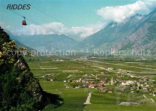 AK / Ansichtskarte Riddes Fliegeraufnahme mit Seilbahn Kat. Riddes