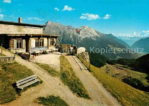 AK / Ansichtskarte Alp Gruem Restaurant Fanconi Blick ins Puschlav mit Bergamasker Alpen Kat. Alp Gruem