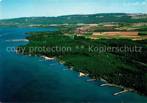 AK / Ansichtskarte Yvonand Fliegeraufnahme Lac de Neuchatel Camping Kat. Yvonand