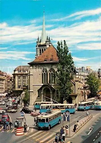AK / Ansichtskarte Lausanne VD Place et Eglise St. Francois Kat. Lausanne