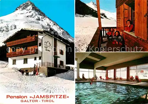 AK / Ansichtskarte Galtuer Tirol Pension Jamspitze Hallenbad Kat. Galtuer