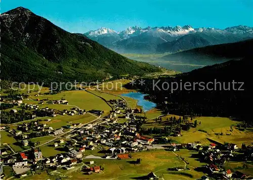 AK / Ansichtskarte Seefeld Tirol Fliegeraufnahme mit Inntal und Kalkkoegel Kat. Seefeld in Tirol