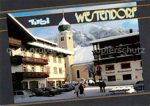 AK / Ansichtskarte Westendorf Tirol Dorfmotiv Kirche Kat. Westendorf