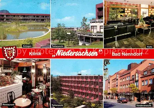 AK / Ansichtskarte Bad Nenndorf Klinik Niedersachsen Anlagen Halle Restaurant Teilansichten Kat. Bad Nenndorf