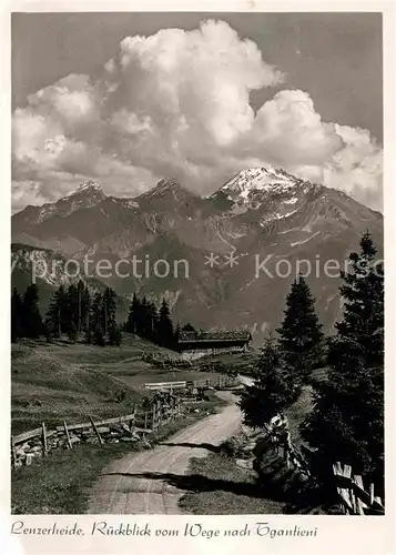 AK / Ansichtskarte Lenzerheide GR Rueckblick vom Wege nach Tgantieni Alpenpanorama