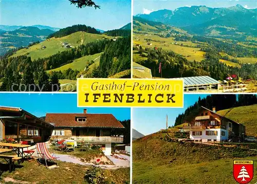 AK / Ansichtskarte Sibratsgfaell Vorarlberg Gasthof Pension Ifenblick Bregenzerwald Alpenpanorama Kat. Sibratsgfaell