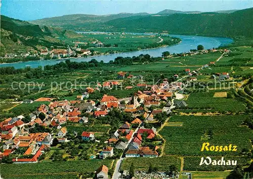 AK / Ansichtskarte Rossatz Arnsdorf mit Duernstein Wachau Donau Fliegeraufnahme Kat. Rossatz Arnsdorf