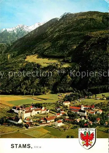 AK / Ansichtskarte Stams Zisterzienserstift Erholungsort Alpen Fliegeraufnahme Kat. Stams