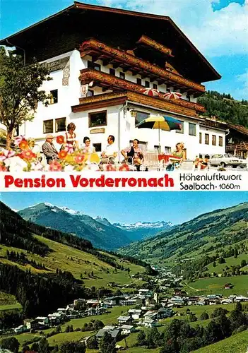 AK / Ansichtskarte Saalbach Hinterglemm Pension Vorderronach Hoehenluftkurort Alpenpanorama Kat. Saalbach Hinterglemm