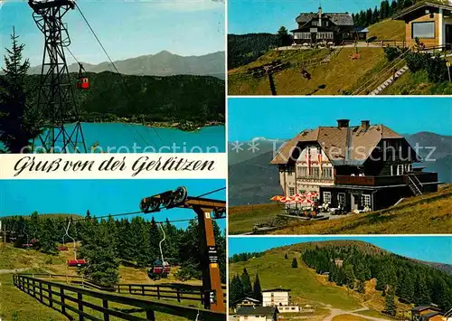 AK / Ansichtskarte Bodensdorf Steindorf Kanzelbahn auf die Gerlitzen Alpengasthof Poellingerhuette Alpenpanorama Kat. Steindorf am Ossiacher See Kaernten