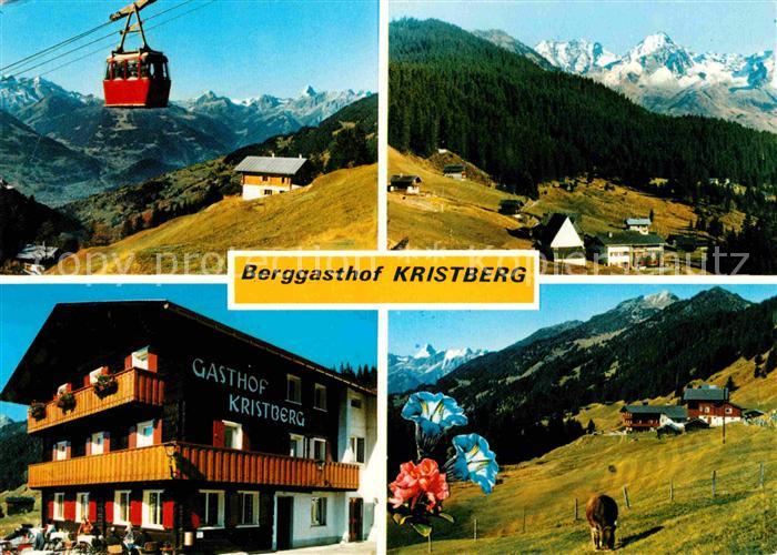 Ak Ansichtskarte Silbertal Berggasthof Kristberg Im Montafon Bergbahn