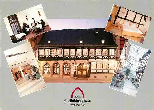 AK / Ansichtskarte Wernigerode Harz Travel Hotel Gothisches Haus Restaurant Rezeption Zimmer Wintergarten Kat. Wernigerode