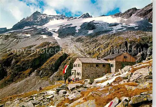 AK / Ansichtskarte Friesenberghaus Berghaus Blick gegen Gefrorene Wandspitzen