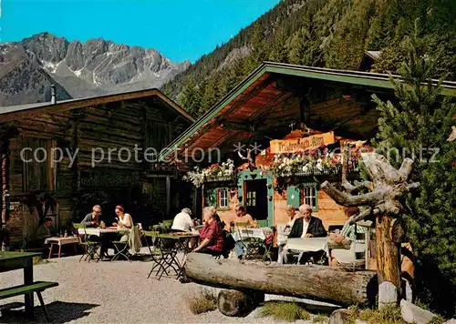AK / Ansichtskarte Ginzling Jausenstation Tristenbachalm mit Blick zum Gruenberg Zillertal Kat. Mayrhofen